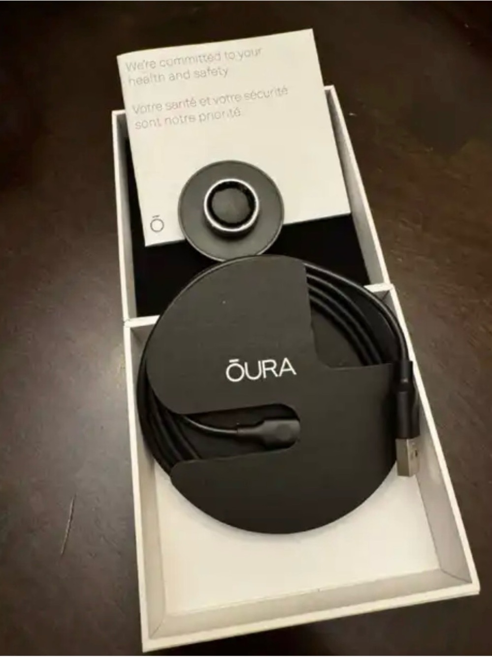 Oura Ring in Brushed Titanium, size 8